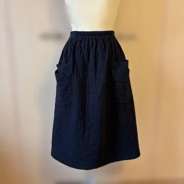 홈스펀 퀼팅 더블 포켓 스커트