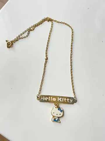 초레어 Hello Kitty 골드 목걸이 쇼와 당시품 펜던트 산리오