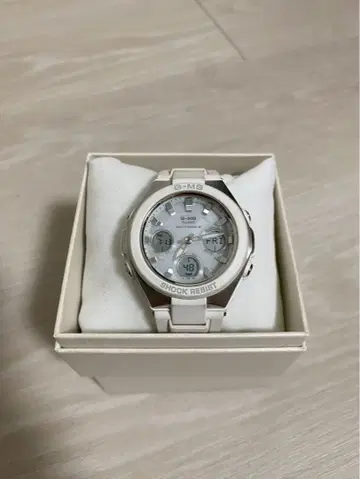 G-MS 화이트 실리콘 밴드 시계