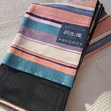 [ 미사용품 ] 폴리에스테르 키류 직조 반폭 오비