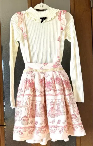 LIZLISA 서스펜더 부착 스커트 FREE