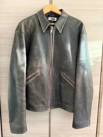 H beauty & youth 70s 스포츠 가죽 빈티지 가공 L