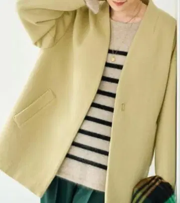 green label relaxing 빅토리아 울 하프 코트