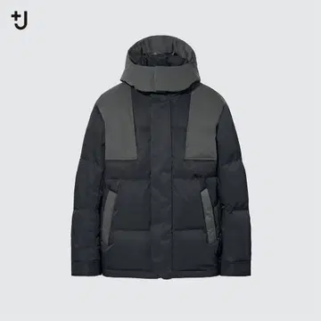 플러스 J 유니클로 질 샌더 다운 오버사이즈 후드티