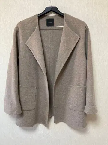 Spick & span 노카라 울 리버 코트 베이지 38 사이즈