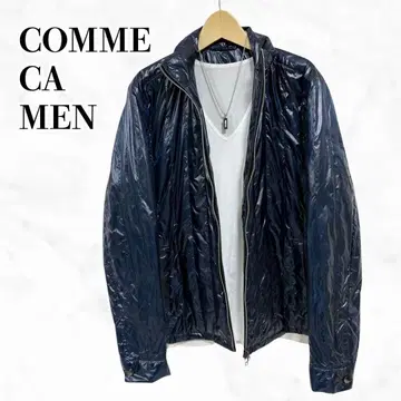 COMME CA MEN 경량 다운 자켓 나일론 자켓 파랑 블루 계열