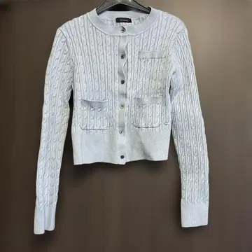 anuans 리틀 케이블 니트 가디건 SAX