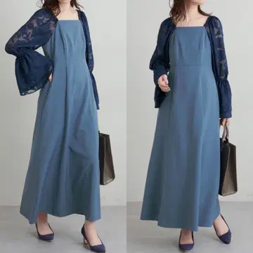 새상품 natural couture 소매 자카드 고급스러운 원피스