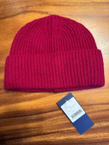 캐시미어 100% 비니 깊이 있는 빨간색