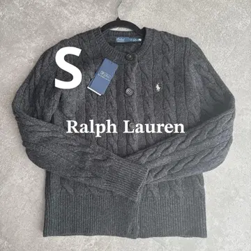 새상품 랄프 로렌 케이블 짜임 가디건 울 x 캐시미어