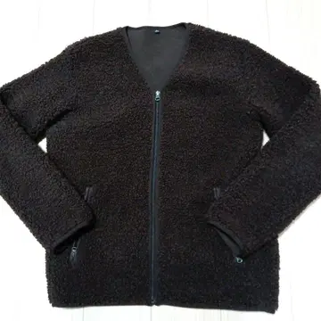 UNIQLO 다크 브라운 보아 플리스 자켓 M