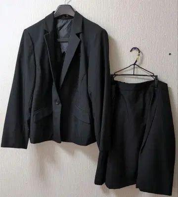 블랙 포멀 정장 세트 (자켓 & 스커트 & 원피스) 빅 사이즈