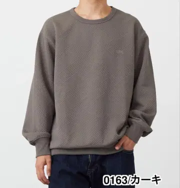 새상품 EDWIN 자카드 맨투맨 M 사이즈 카키 에드윈