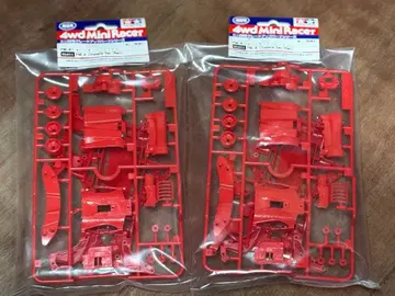 타미야 미니 사륜구동 FM-A 형광 섀시 세트 레드 2세트