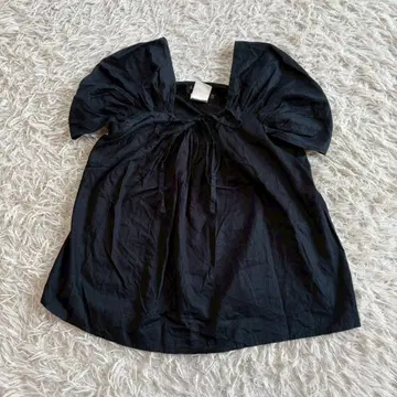 agnes b. (에네스베) 프랑스제 코튼 100% 퍼프 슬리브 블라우스