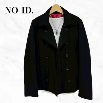 NO ID. 피코트 P코트 울 코트 블랙 심플 고급스러움