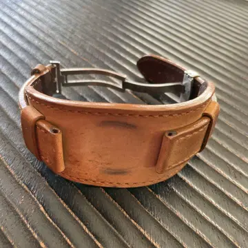 브라운 가죽 벨트 버클 포함 시계용