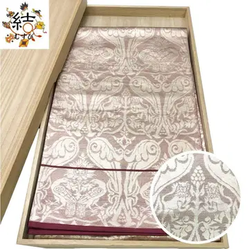 MO-3447 후쿠로 오비 추상 동물 무늬 금실 자홍색