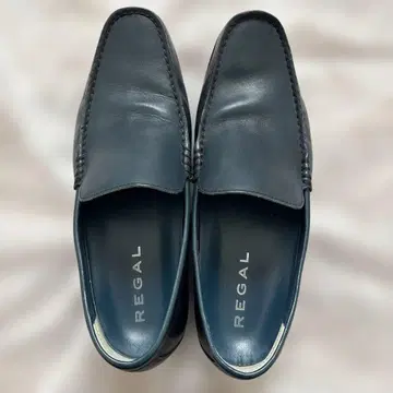 [새상품급] REGAL 리갈 드라이빙 슈즈 25.5cm 블루 가죽 신발