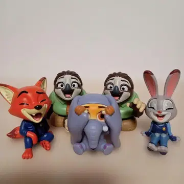 주토피아 HAHAHA! 피그 가챠가챠 5체 세트