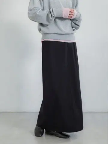 crewre 백 턱 내로우 스커트