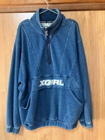 XGIRL 다크 블루 하프 지퍼 트레이닝복