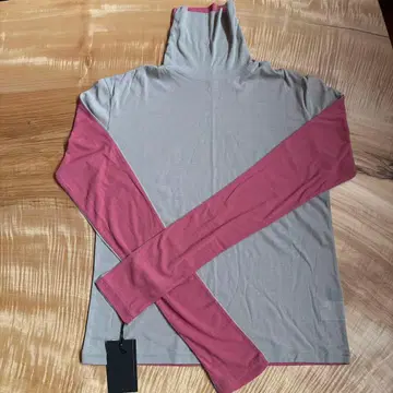 Aga 아르가 하이넥 티셔츠/야마다야 바이컬러