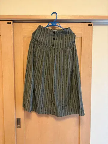 GREED INTERNATIONAL 스트라이프 플레어 스커트 S