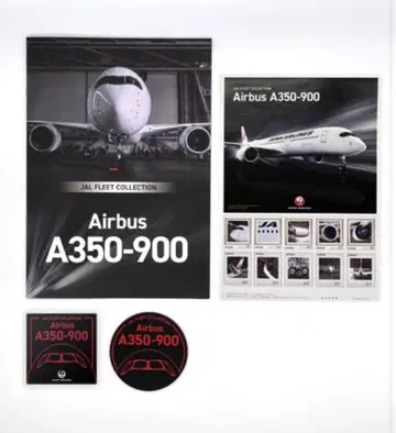 우표 시트 세트 JAL A350-900 코스터 스티커 일본항공 5