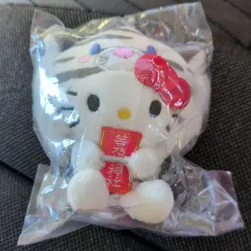 헬로키티 신사 한정판 십이지 봉제 인형 호랑이띠 호랑이