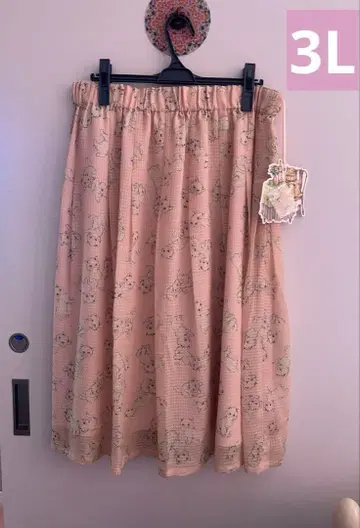 새상품 yukiemon 우자우자 고양이 무늬 스커트 3L