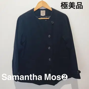 [컨디션 최상] 사만사 모스2 울 혼방 숏코트 네이비
