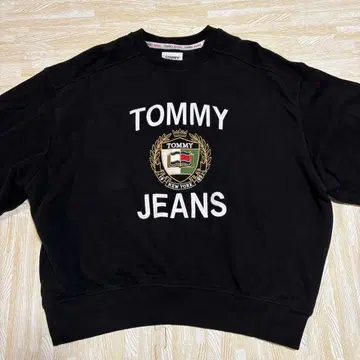 TOMMY JEANS 오버사이즈 트레이닝복 블랙