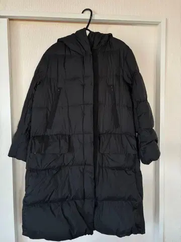 +J 유니클로 블랙 롱 다운 자켓 M