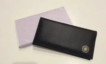 황궁 한정판 장지갑 금색 천연 가죽 블랙 접이식 지갑