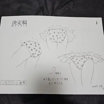 딸기100% 딸기 팬츠 토죠&마나카 설정 자료