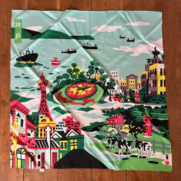 카와니시 히데 후로시키 판화가 고베 백경도 쇼와 레트로 레어 후지미야비