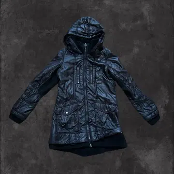 Y2K 그런지 헤이세이 갸루 다크 코켓 다운 자켓 자켓