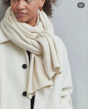 weakend. 실크 니트 스톨 WHITE