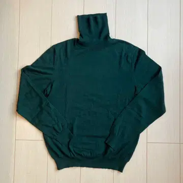 ZANONE 울 100% 다크 그린 터틀넥 니트 48