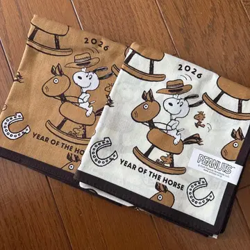 스누피 대형 손수건 2026년 말띠 2장 세트