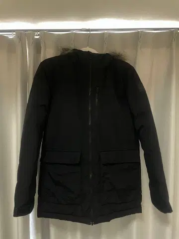 adidas 블랙 모즈 코트 퍼 포함