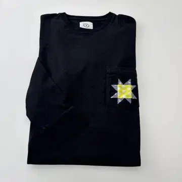 비즈빔 포켓 패치워크 롱 티셔츠