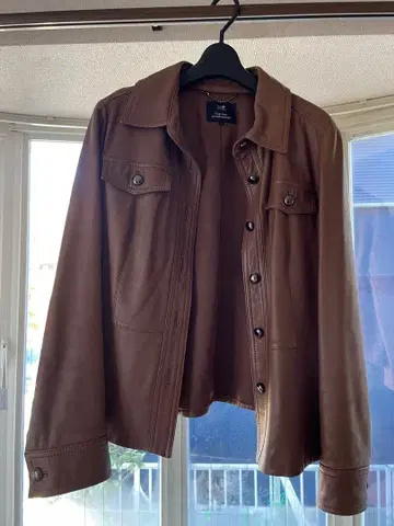 23구 브라운 가죽 자켓 사이즈 46