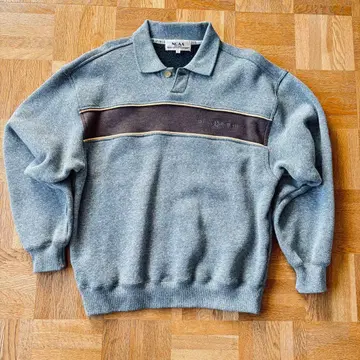 OI14 NCAA SPORTS 맨투맨 M 속기모 카라 부착 그레이 절개