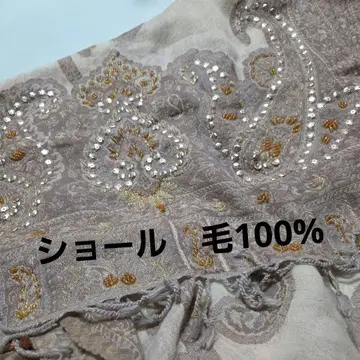 숄 비즈 장식, 모 100%