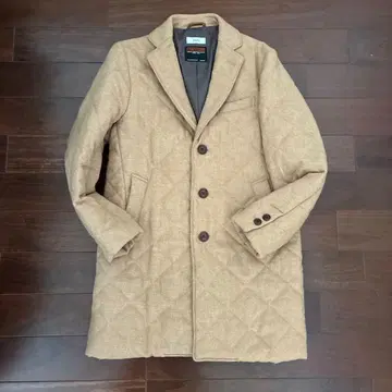 SHIPS 베이지 퀼팅 체스터 코트