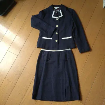 네이비 자켓 스커트 세트