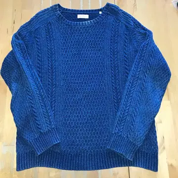 Saturdays NYC 인디고 케이블 스웨터 L 사이즈