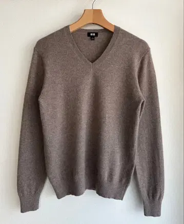 [ 새상품급 ] 유니클로 캐시미어 100% 스웨터 S 베이지